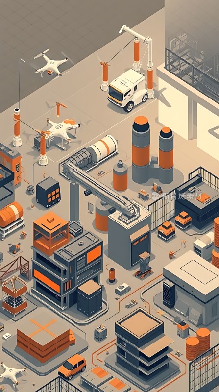 未来城市建筑工地