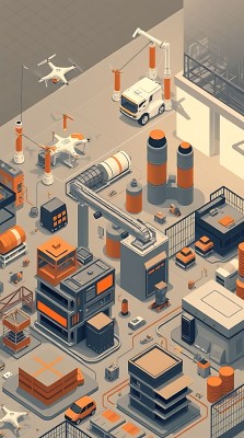 未来城市建筑工地 未来城市建筑工地