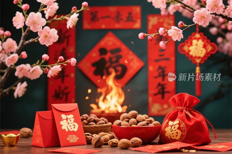 春节喜庆布置场景