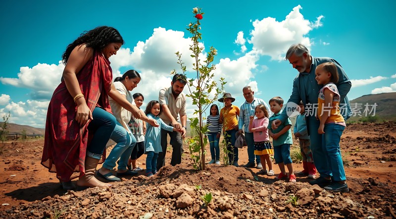 家庭植树活动共筑绿色未来