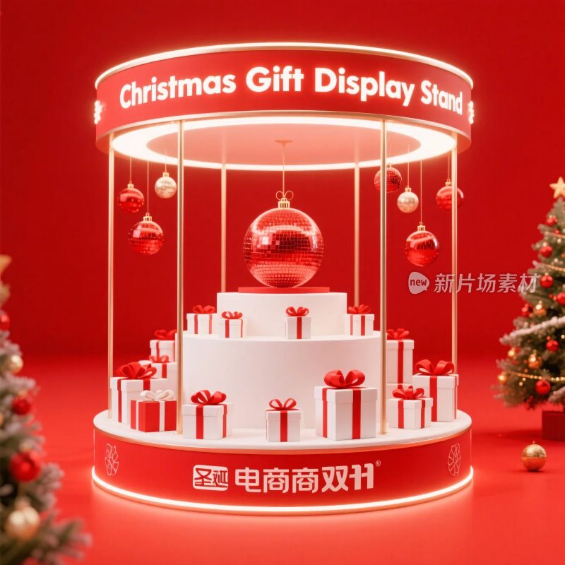圣诞礼品展示架设计