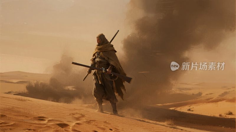 沙漠中持械独行的侠客