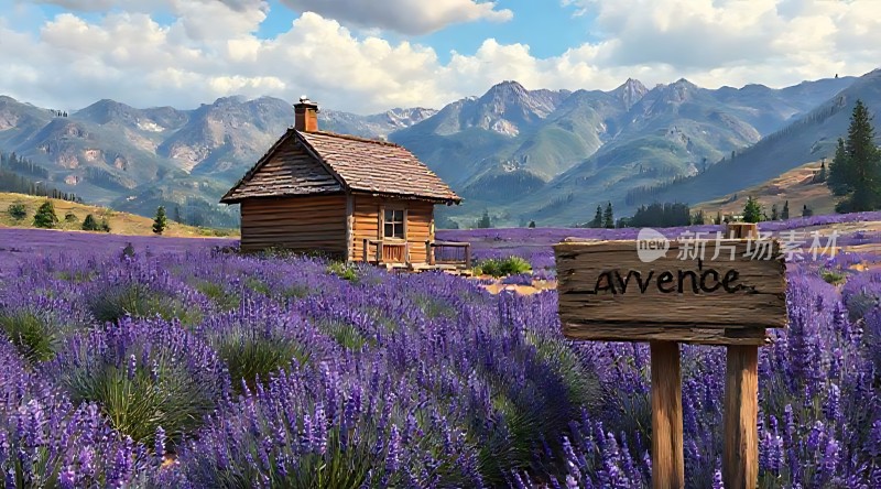 薰衣草田小木屋