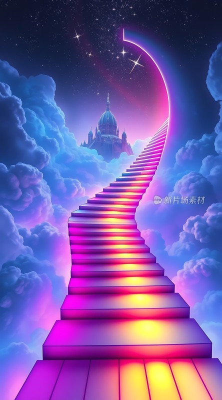 通往星空的彩色阶梯