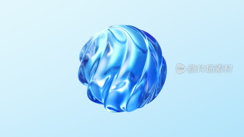 柔软旋转小球玻璃透明精华蓝色