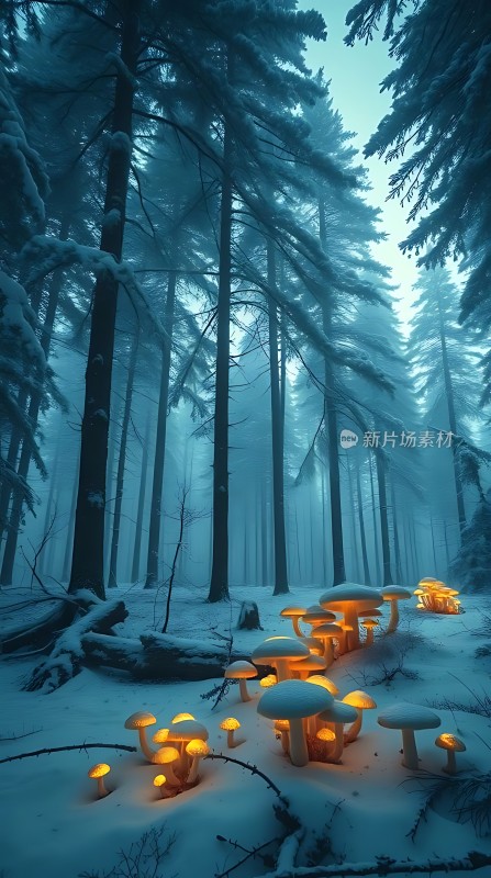 雪林秘境光影奇观