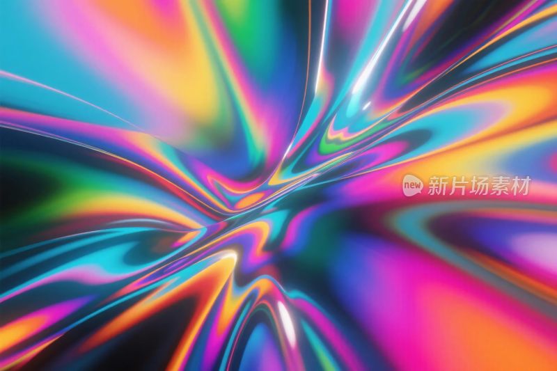 霓虹色彩抽象光影图