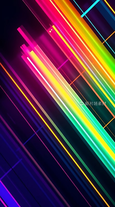 多彩光束交织的炫目背景