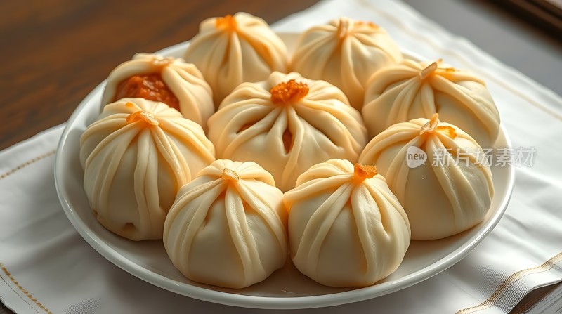 蒸笼里的美味包子