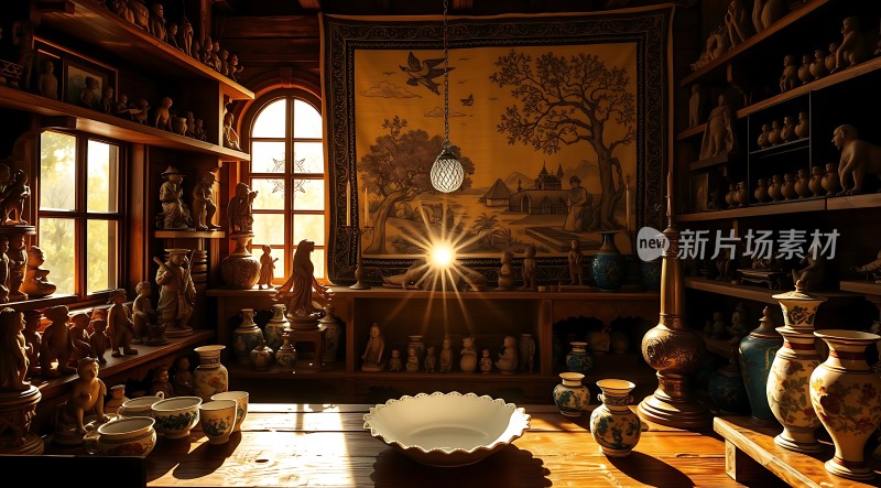 古董瓷器陈列室