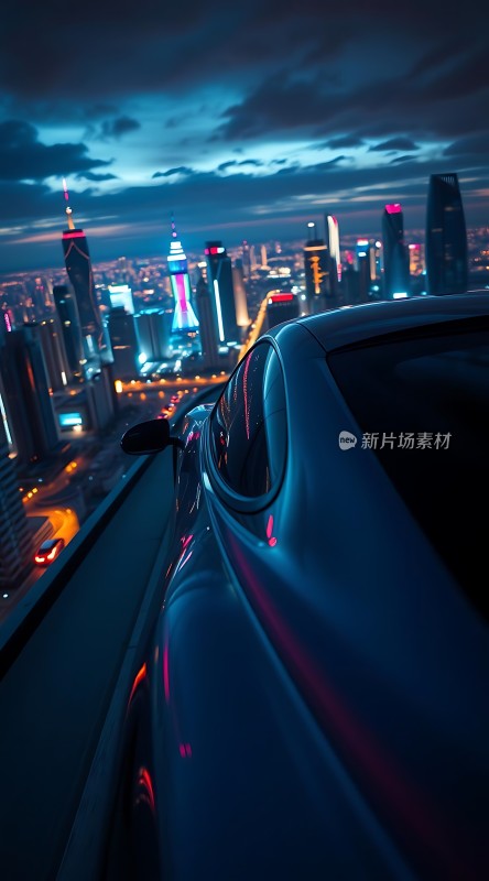 夜幕下的城市与未来座驾