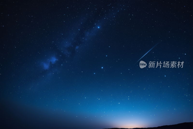 星空一颗流星和一颗流星高清背景图片