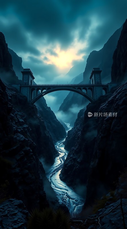 峡谷中的神秘桥梁