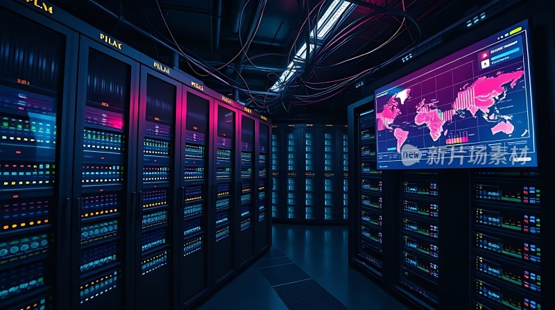 科技感数据中心未来世界的数据中心