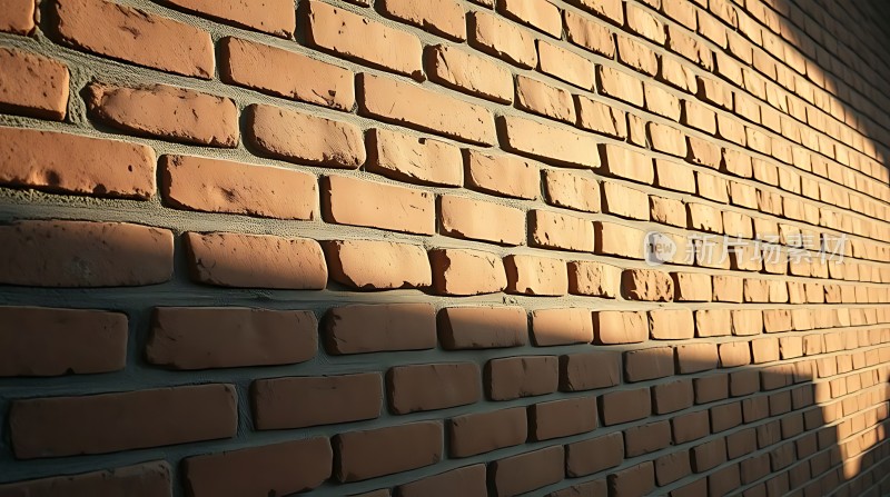 阳光下的红砖墙