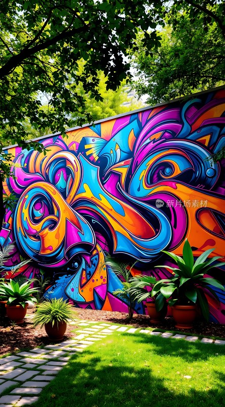 色彩斑斓的街头艺术与自然美景相映成趣