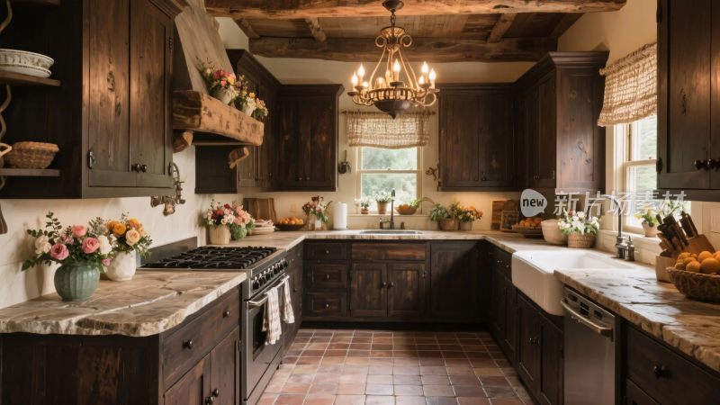 复古风格厨房场景