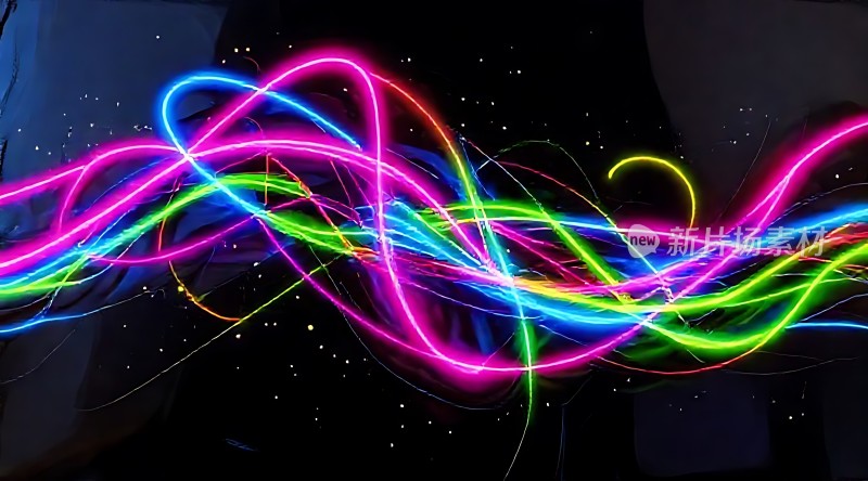 五彩斑斓的光线交织