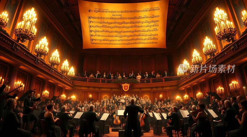 交响乐团演奏现场