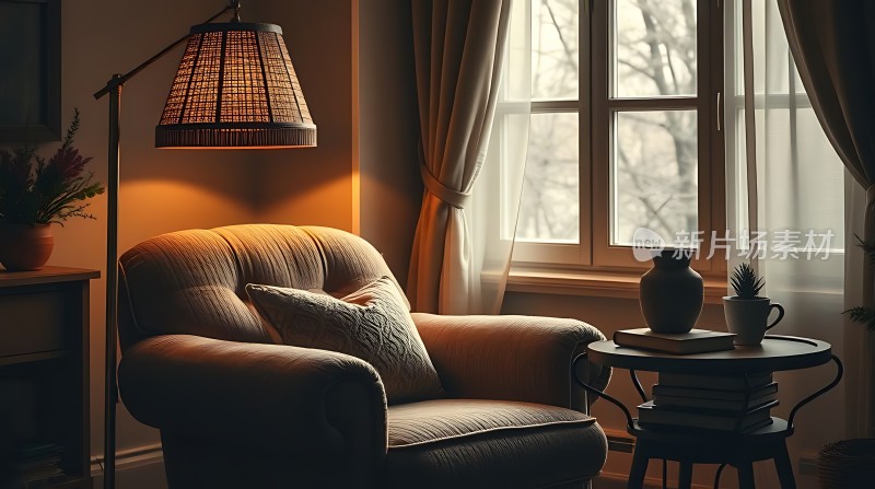 温馨角落舒适阅读时光