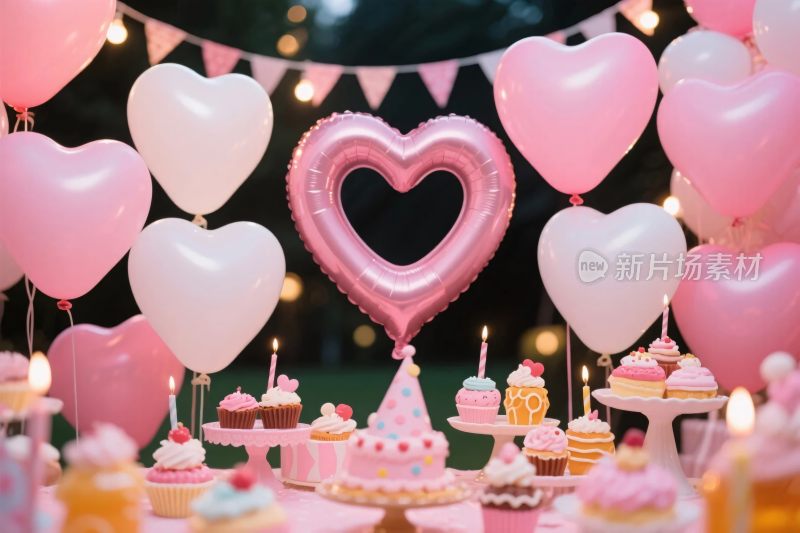 爱心气球派对布置