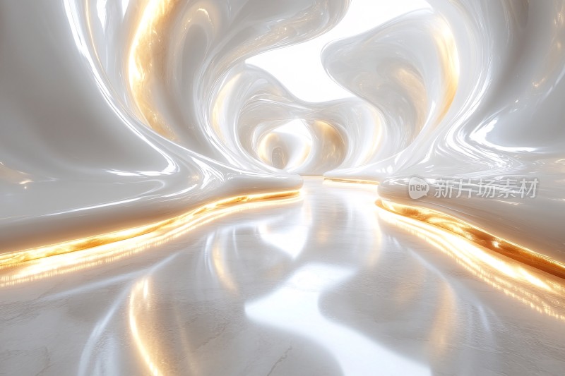 抽象流动光影艺术画面