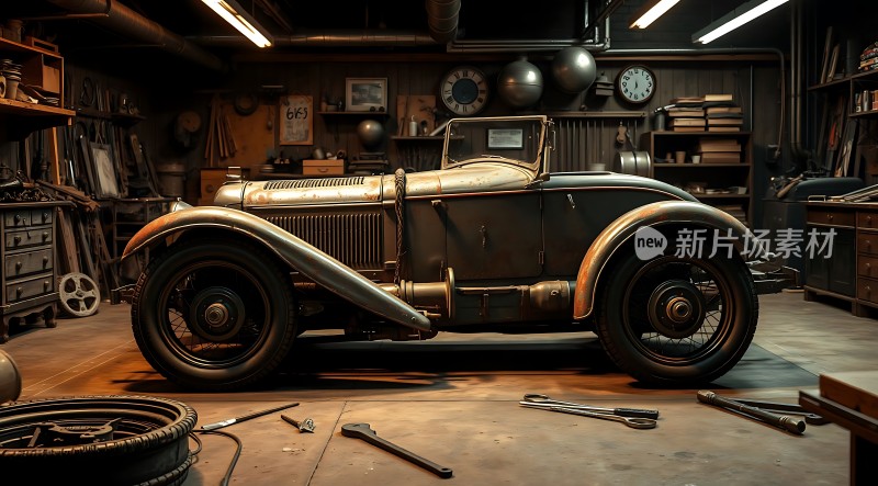 古董车车库里的经典时光