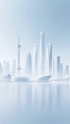 上海天际线现代建筑群东方明珠塔黄浦江畔美景 上海天际线现代建筑群东方明珠塔黄浦江畔美景