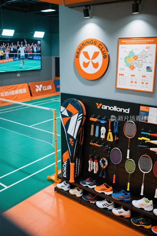 羽毛球场馆器材展示图