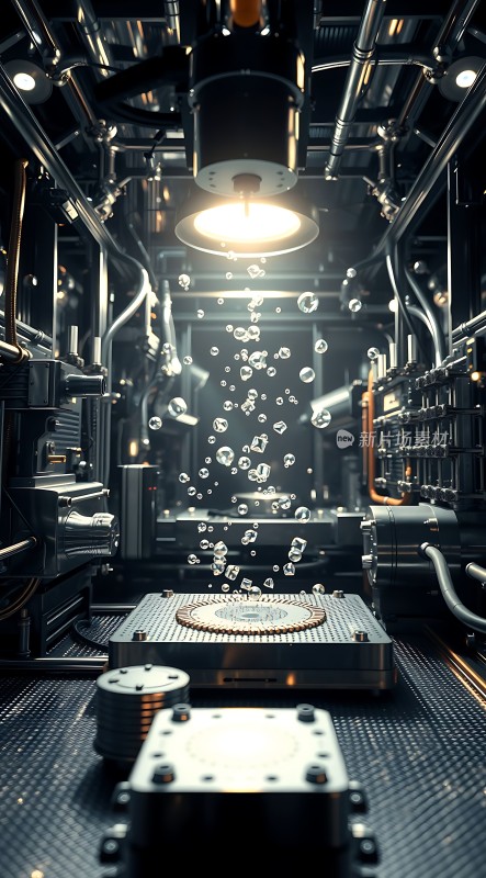 科技实验室中的精密仪器与气泡