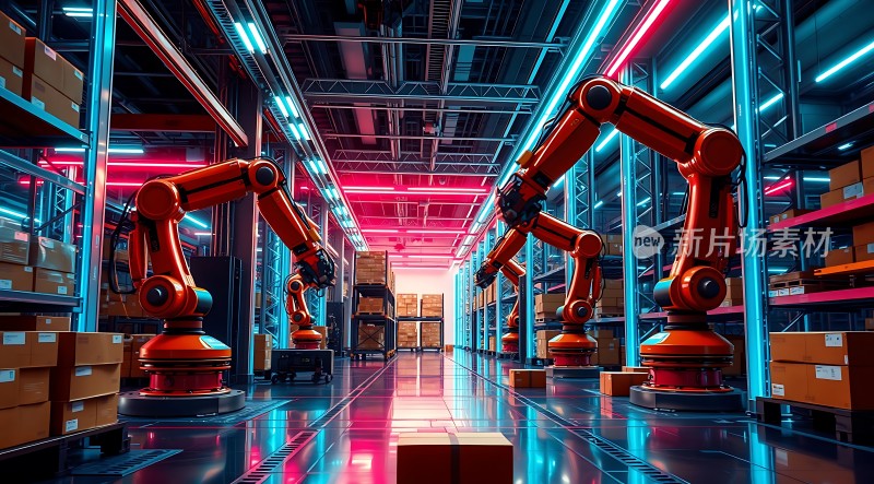 智能仓储机器人协作搬运货物