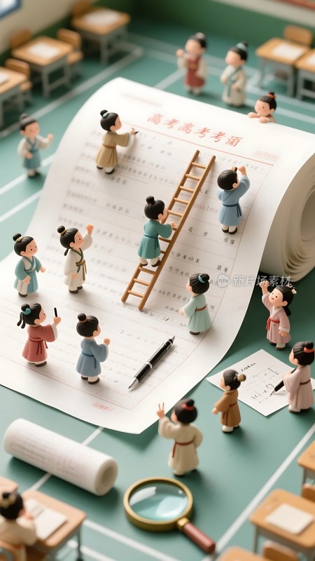 高考倒计时学子们争分夺秒