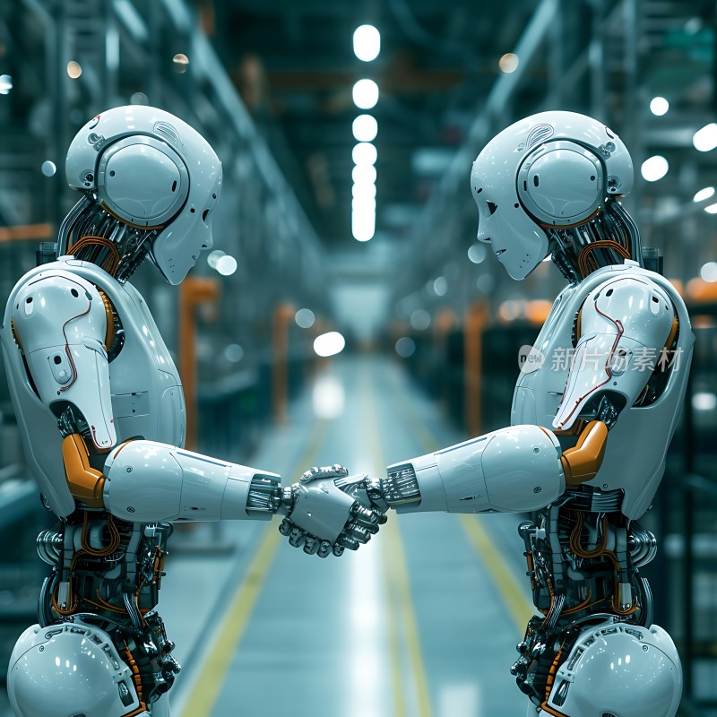 机器人握手未来科技感十足