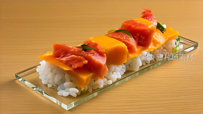 三文鱼芒果芝士饭团