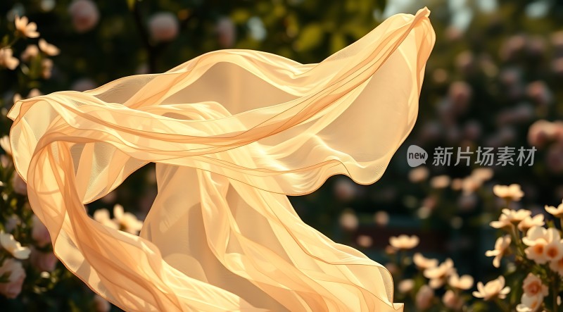 阳光下的轻纱舞动