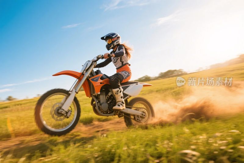 越野摩托骑行场景