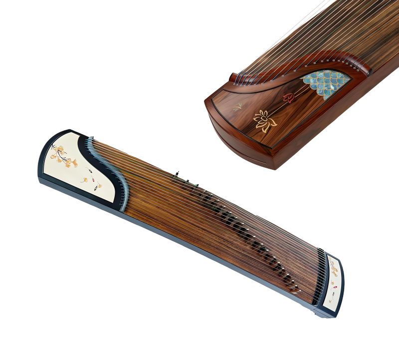 两款古筝免抠素材