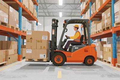 仓库叉车作业场景