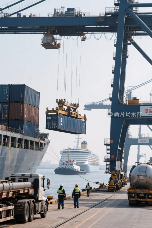 港口货物装卸作业场景