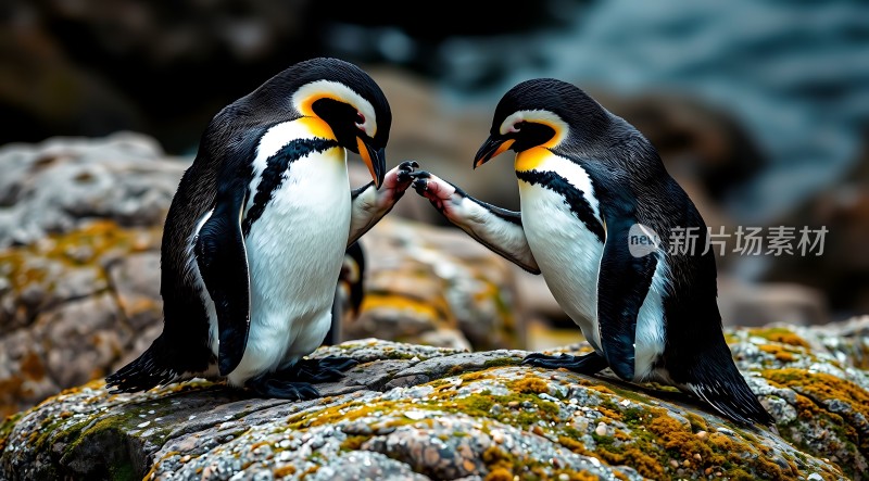 企鹅互动温馨瞬间