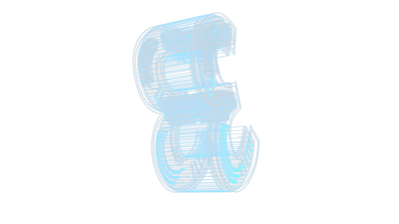 阿拉伯数字3 机械机甲倒计时3秒数学文字