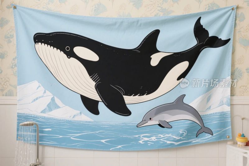 海洋动物装饰挂毯