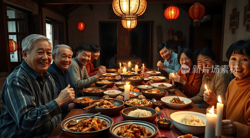 家庭聚餐温馨时刻