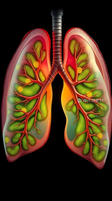 肺部呼吸系统解剖图