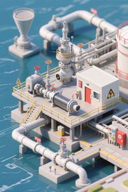 工业设施卡通插画