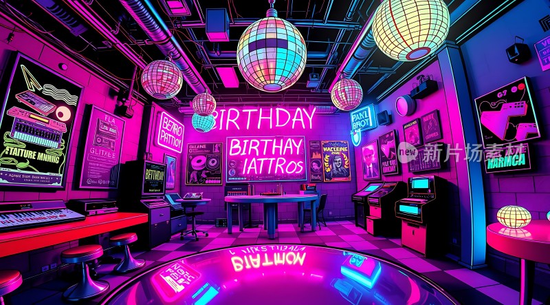 霓虹灯派对现场