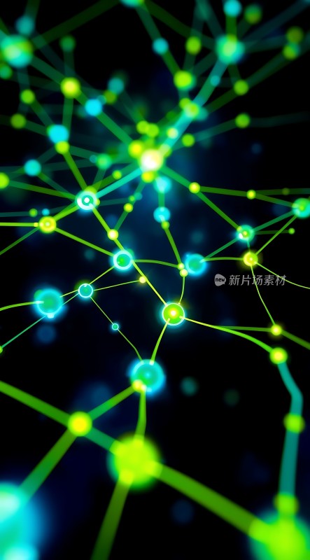 绿色光点连接网络