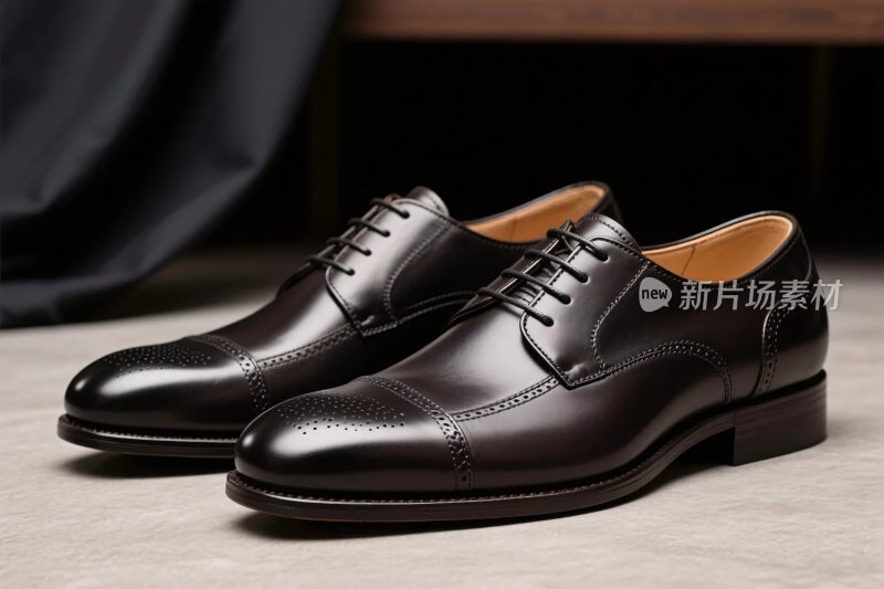 深棕色牛津男鞋展示