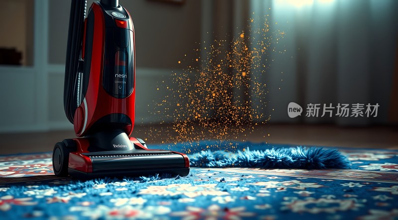 新片场素材 吸尘器清洁地毯