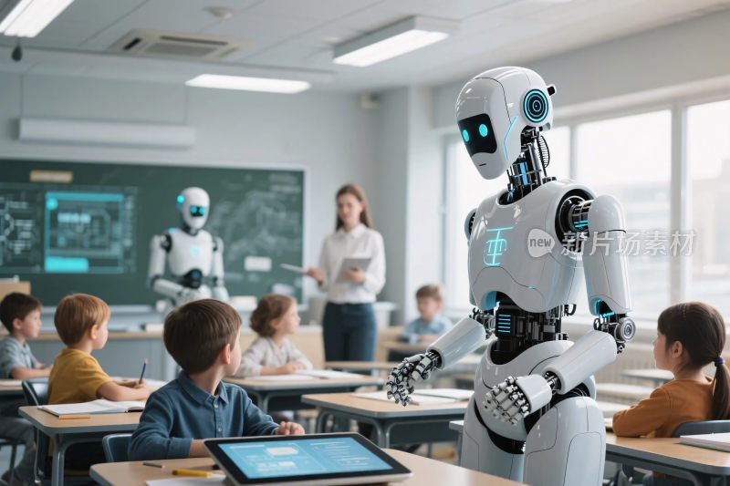 机器人教室内互动场景
